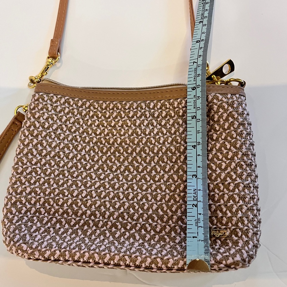 Stylish Natural and Pink Crossbody Bag - Picture 4 of 9